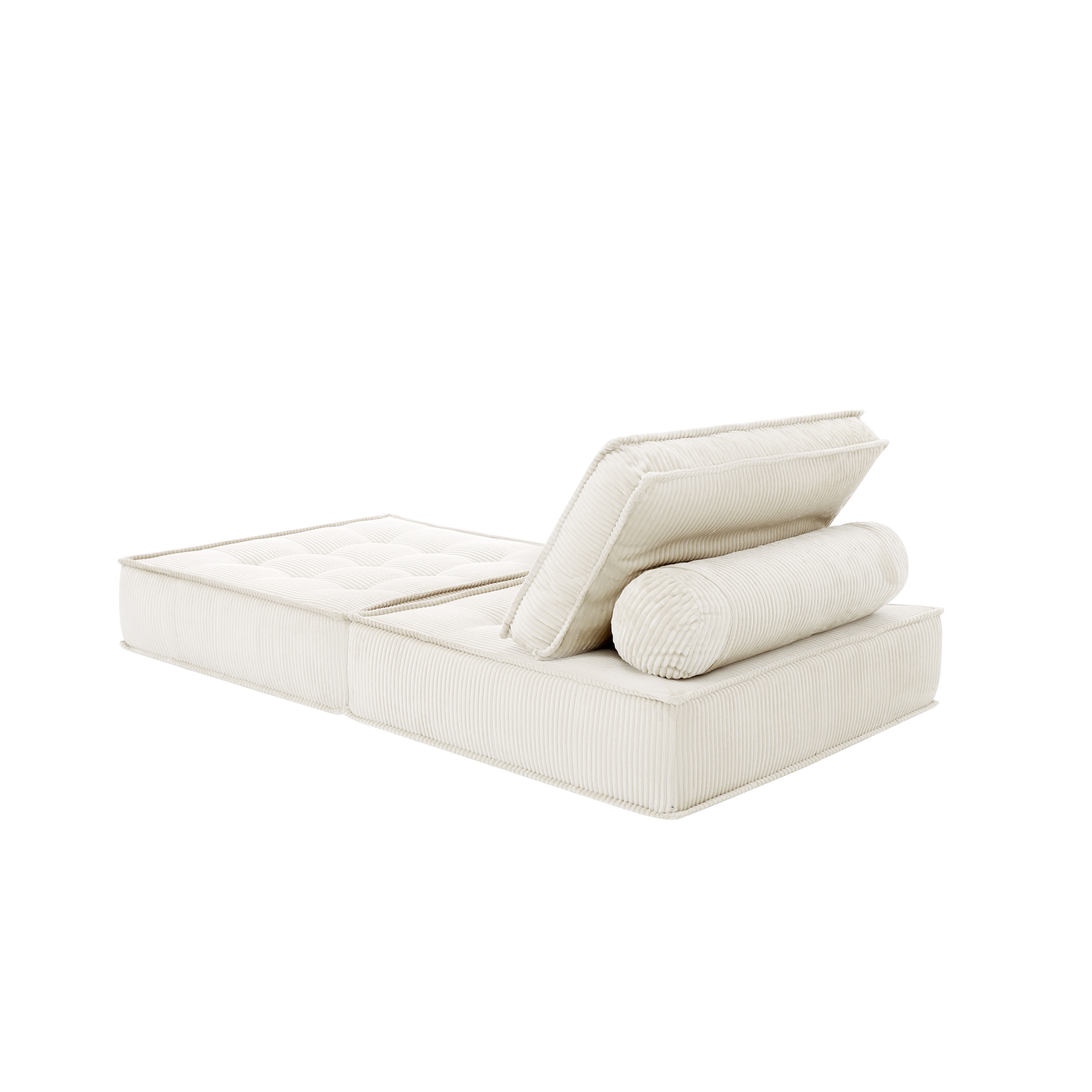 66.9 Inch Modular Sofa, Single Seater, Double-layer Multi-combination, Skin-friendly Fabric, DIY Suitable For Living Rooms, Study Rooms, Bedrooms, And Other Spaces. WHITE_maomaolike.com